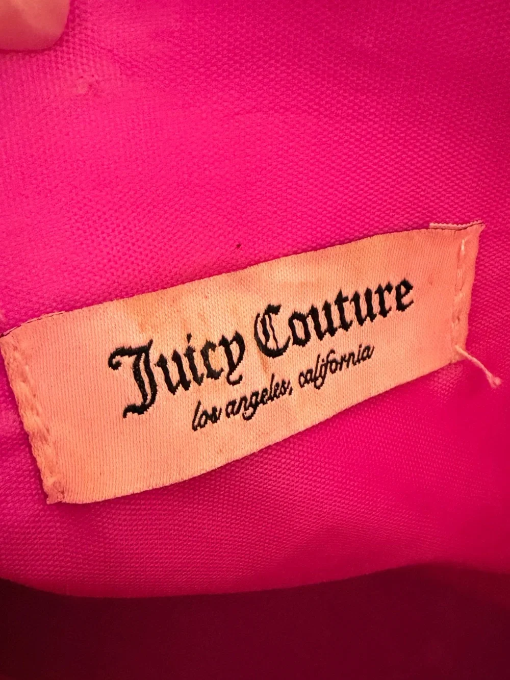 Juicy Couture Orange Velour Rhinestone Cosmetic Makeup Bag Y2K